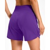 G Gradual Women’s 5″/7″ Athletic Gym Running Shorts with Zipper Pockets(Purple)