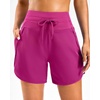 G Gradual Women’s 5″/7″ Athletic Gym Running Shorts with Zipper Pockets(Rose)