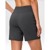 G Gradual Women’s Athletic Shorts 6″ High Waisted Casual Shorts for Women(Ash Dark Grey)