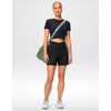 G Gradual Women’s Athletic Shorts 6″ High Waisted Casual Shorts for Women(Black)
