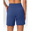 G Gradual Women’s Athletic Shorts 6″ High Waisted Casual Shorts for Women(Deep Cobalt Blue)