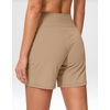 G Gradual Women’s Athletic Shorts 6″ High Waisted Casual Shorts for Women(Khaki)