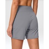 G Gradual Women’s Athletic Shorts 6″ High Waisted Casual Shorts for Women(Twilight Grey)