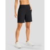 G Gradual Women’s Athletic Shorts 7 Inch with Zipper Pocket(Black)