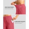 G Gradual Women’s Athletic Shorts 7 Inch with Zipper Pocket(Briar Rose)