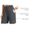 G Gradual Women’s Athletic Shorts 7 Inch with Zipper Pocket(Dark Grey)