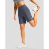 G Gradual Women’s Athletic Shorts 7 Inch with Zipper Pocket(Dusty Blue)