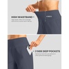 G Gradual Women’s Athletic Shorts 7 Inch with Zipper Pocket(Dusty Blue)