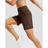 G Gradual Women’s Athletic Shorts 7 Inch with Zipper Pocket(Espresso)