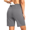 G Gradual Women’s Athletic Shorts 7 Inch with Zipper Pocket(Grey)