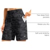 G Gradual Women’s Athletic Shorts 7 Inch with Zipper Pocket(Grey Camo)