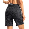 G Gradual Women’s Athletic Shorts 7 Inch with Zipper Pocket(Grey Camo)