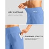 G Gradual Women’s Athletic Shorts 7 Inch with Zipper Pocket(Haze Blue)