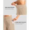 G Gradual Women’s Athletic Shorts 7 Inch with Zipper Pocket(Khaki)
