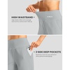 G Gradual Women’s Athletic Shorts 7 Inch with Zipper Pocket(Light Grey)