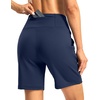 G Gradual Women’s Athletic Shorts 7 Inch with Zipper Pocket(Navy)