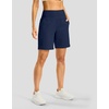 G Gradual Women’s Athletic Shorts 7 Inch with Zipper Pocket(Navy)