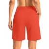 G Gradual Women’s Athletic Shorts 7 Inch with Zipper Pocket(Orange Red)