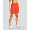 G Gradual Women’s Athletic Shorts 7 Inch with Zipper Pocket(Orange Red)