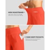 G Gradual Women’s Athletic Shorts 7 Inch with Zipper Pocket(Orange Red)
