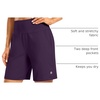 G Gradual Women’s Athletic Shorts 7 Inch with Zipper Pocket(Purple)