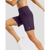 G Gradual Women’s Athletic Shorts 7 Inch with Zipper Pocket(Purple)