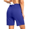 G Gradual Women’s Athletic Shorts 7 Inch with Zipper Pocket(Royal Blue)