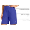 G Gradual Women’s Athletic Shorts 7 Inch with Zipper Pocket(Royal Blue)