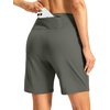 G Gradual Women’s Athletic Shorts 7 Inch with Zipper Pocket(Sage Green)