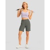 G Gradual Women’s Athletic Shorts 7 Inch with Zipper Pocket(Sage Green)