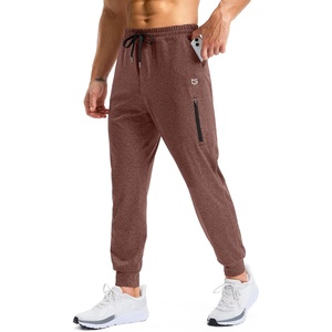 G Gradual Men’s Joggers with 4 Pockets Athletic Workout Sweatpants for Men(Brick Heather)