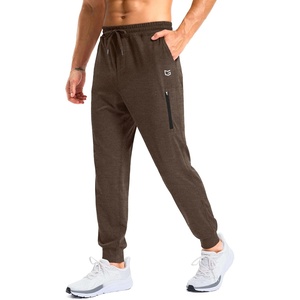 G Gradual Men’s Joggers with 4 Pockets Athletic Workout Sweatpants for Men(Brown Heather)