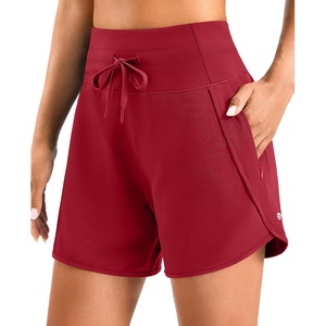 G Gradual Women’s 5″/7″ Athletic Gym Running Shorts with Zipper Pockets(Red)