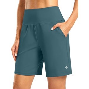 G Gradual Women’s Athletic Shorts 7 Inch with Zipper Pocket(Borealis Green)