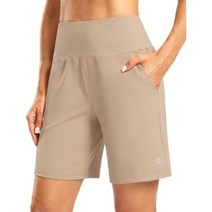 G Gradual Women’s Athletic Shorts 7 Inch with Zipper Pocket(Khaki)