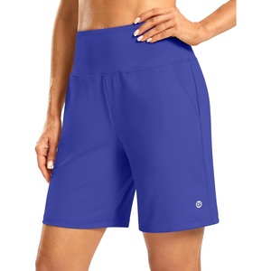 G Gradual Women’s Athletic Shorts 7 Inch with Zipper Pocket(Royal Blue)