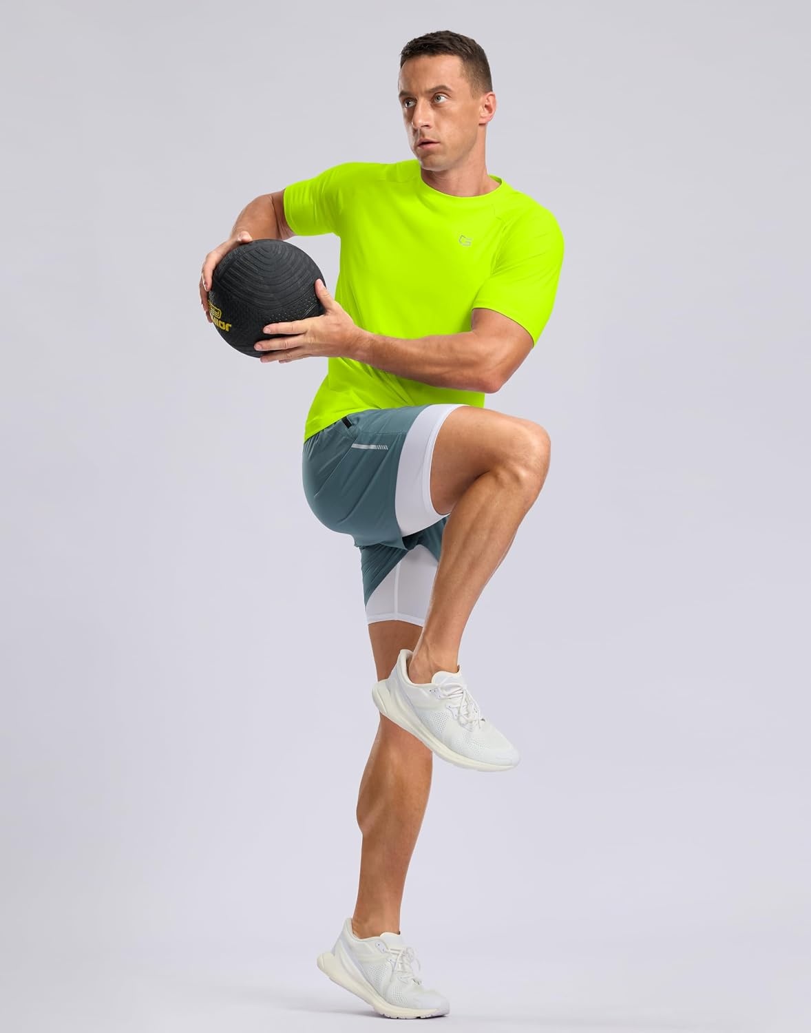 image:imageG Gradual Mens Athletic Workout TShirts Moisture Wicking Running ShirtsFluorescent Green