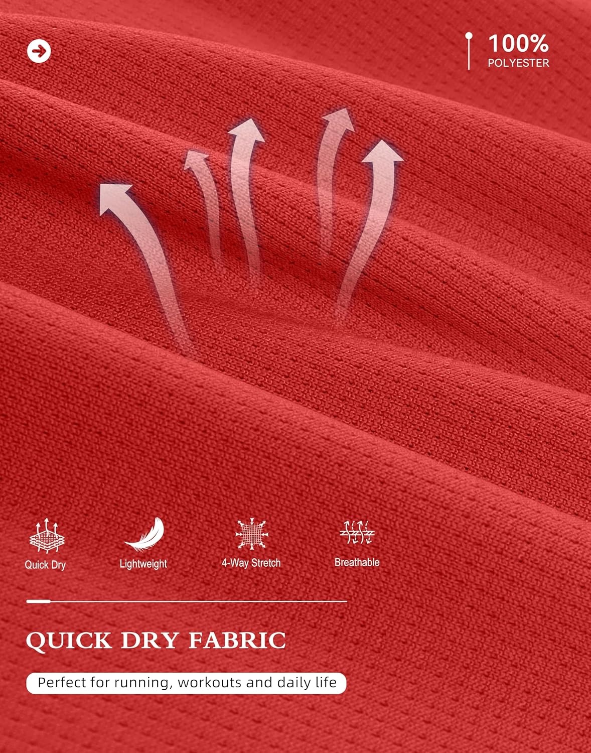 image:imageG Gradual Mens Quarter Zip Pullover Running Athletic Shirts Long SleeveRed