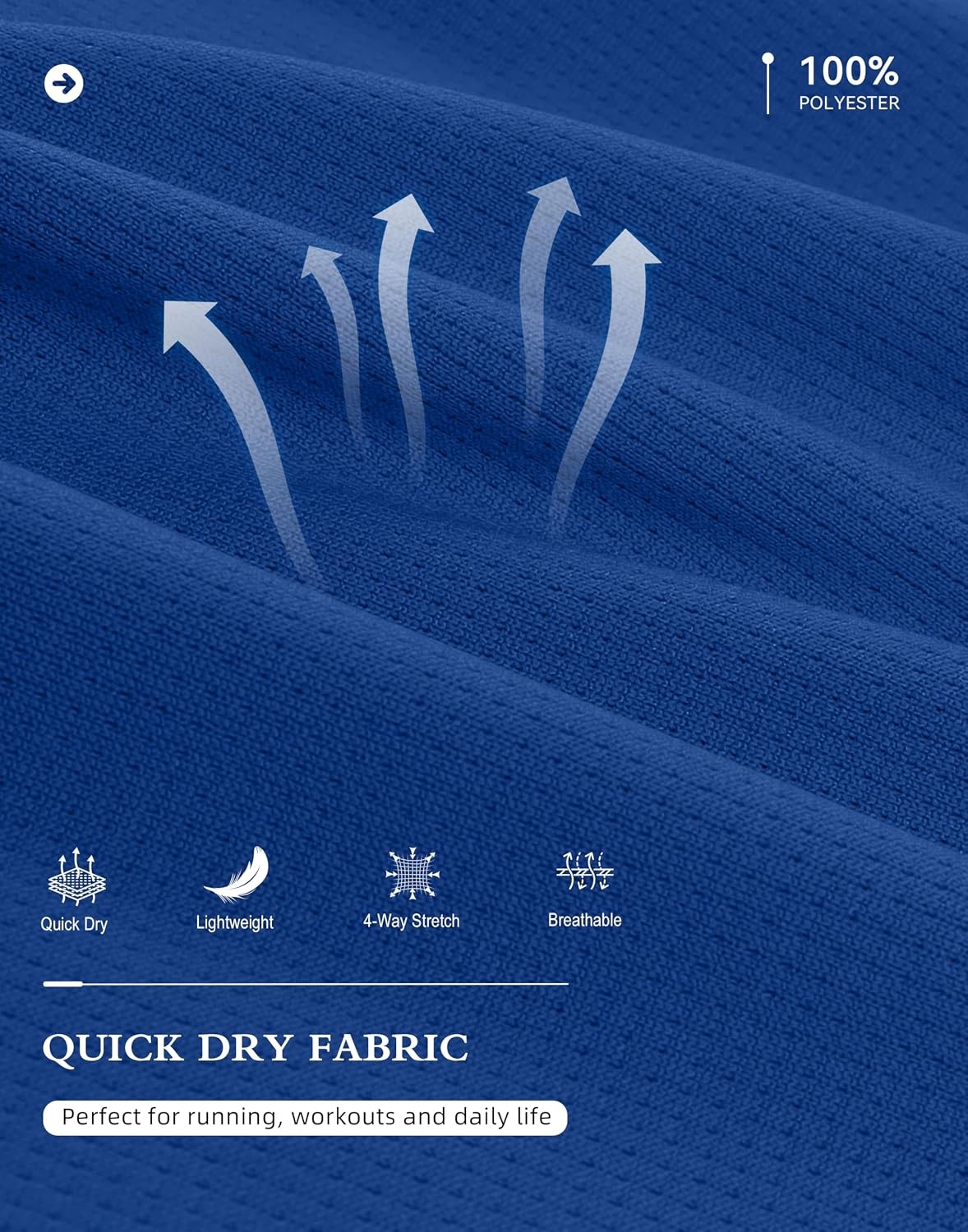 image:imageG Gradual Mens Quarter Zip Pullover Running Athletic Shirts Long SleeveRoyal Blue