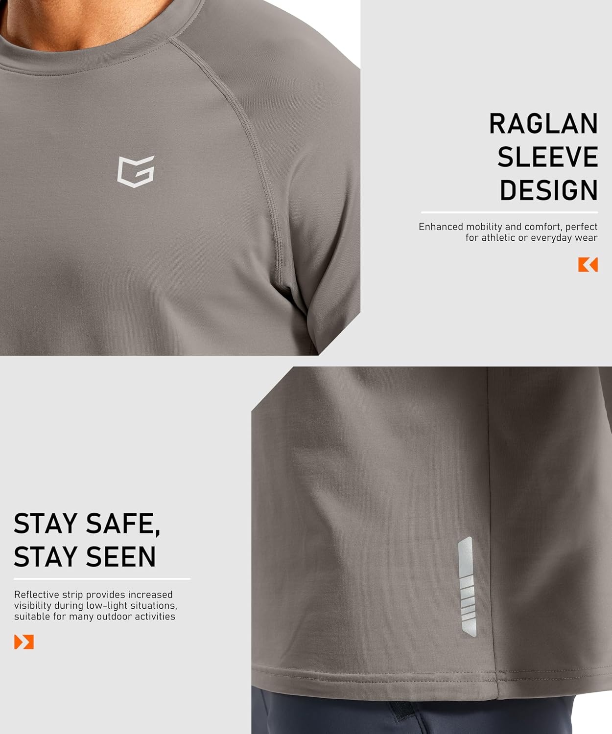 image:imageG Gradual Mens Thermal Shirts Long Sleeve Athletic Workout TShirtsLight Grey
