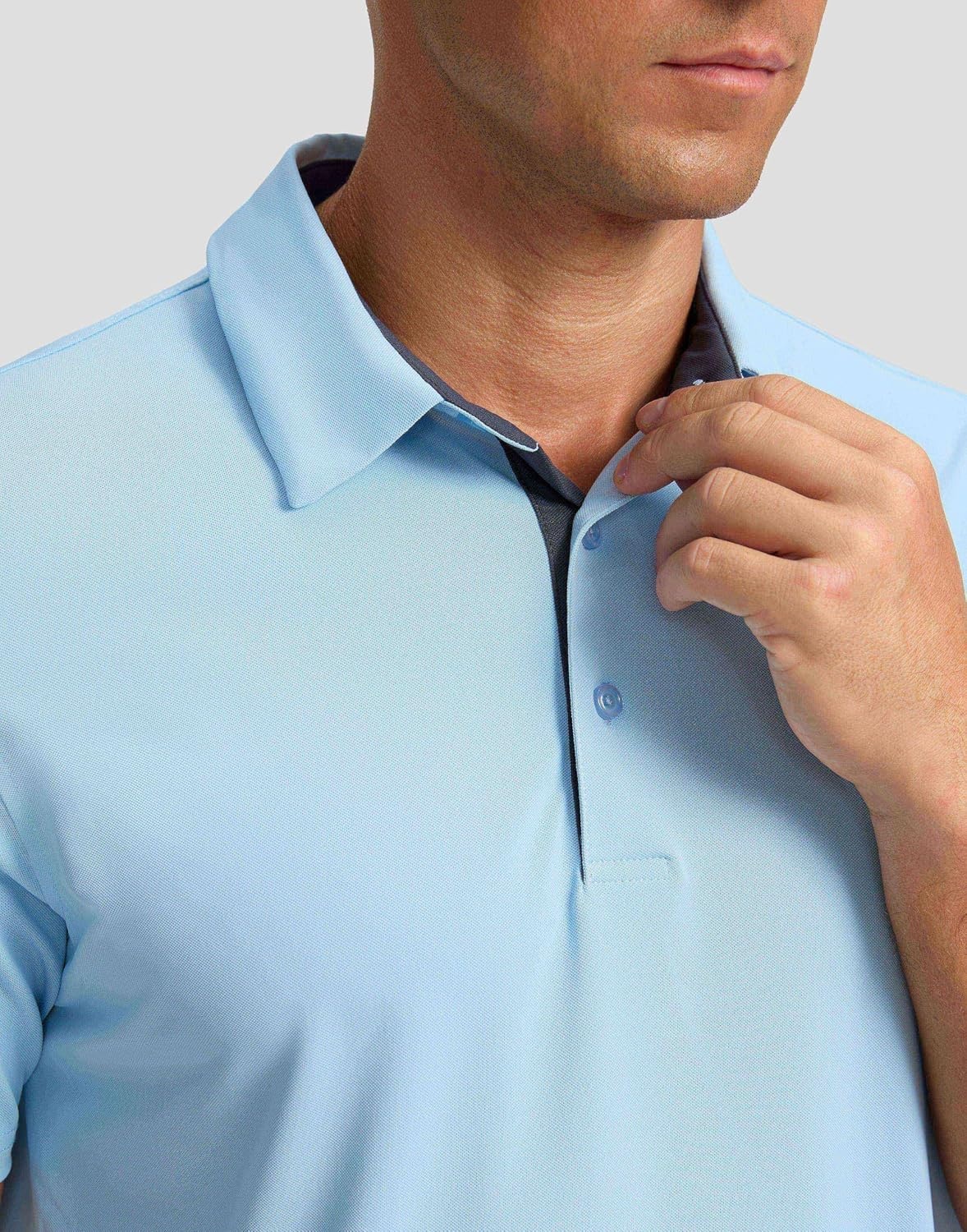 image:imageMens Golf Polo Shirts Dry Fit Moisture Wicking Performance Short SleeveAlight Blue