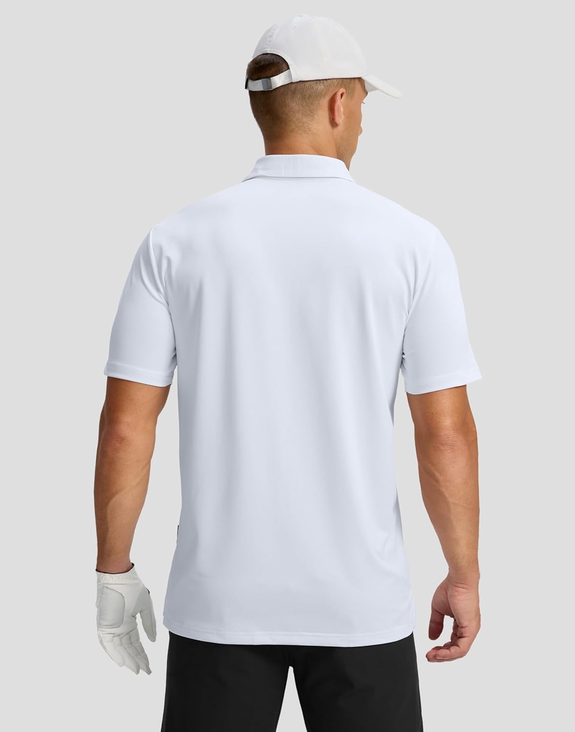 image:imageMens Golf Polo Shirts Dry Fit Moisture Wicking Performance Short SleeveBwhite Leaves