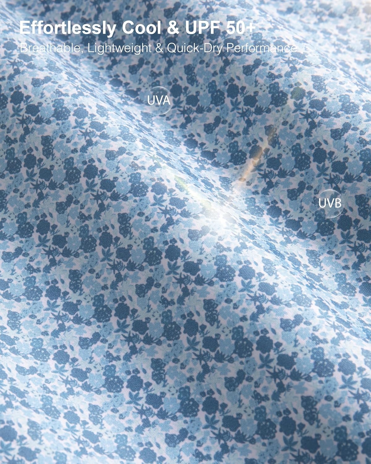 image:imageMens Golf Shirts Dry Fit Micro Print Short Sleeve PoloFloral