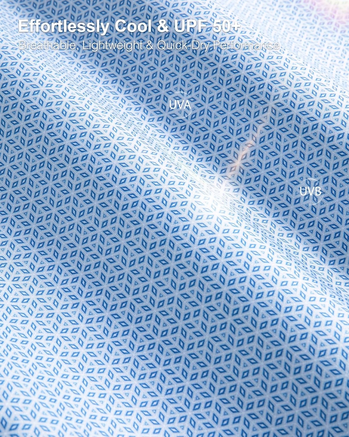 image:imageMens Golf Shirts Dry Fit Micro Print Short Sleeve PoloRhombus