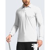G Gradual Men’s Golf Polo Shirts Long Sleeve Sun Protection Shirts UPF 50+(Black Dot)