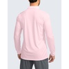 G Gradual Men’s Golf Polo Shirts Long Sleeve Sun Protection Shirts UPF 50+(Pink)