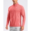 G Gradual Men’s Quarter Zip Pullover Running Athletic Shirts Long Sleeve(Coral Pink Heather)