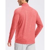 G Gradual Men’s Quarter Zip Pullover Running Athletic Shirts Long Sleeve(Coral Pink Heather)