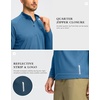 G Gradual Men’s Quarter Zip Pullover Running Athletic Shirts Long Sleeve(Lake Blue)