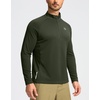 G Gradual Men’s Quarter Zip Pullover Running Athletic Shirts Long Sleeve(Olive)